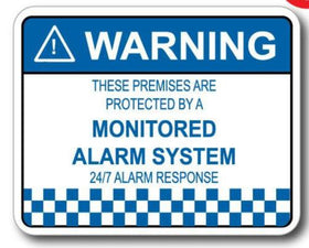 6 Pack of 24 Hour Monitored Alarm Stickers