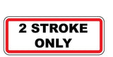 [Best Selling Trending Australian 2 Stroke Only Fuel Stickers, Pack of 24 Gloss Vinyl Fuel Warning Decals 65mm x 25mm