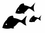 3 fish decals