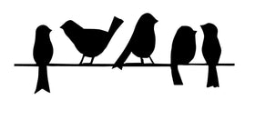 5 Birds on a Wire Decal Sticker