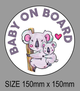 Cute Koala Baby on board car sticker