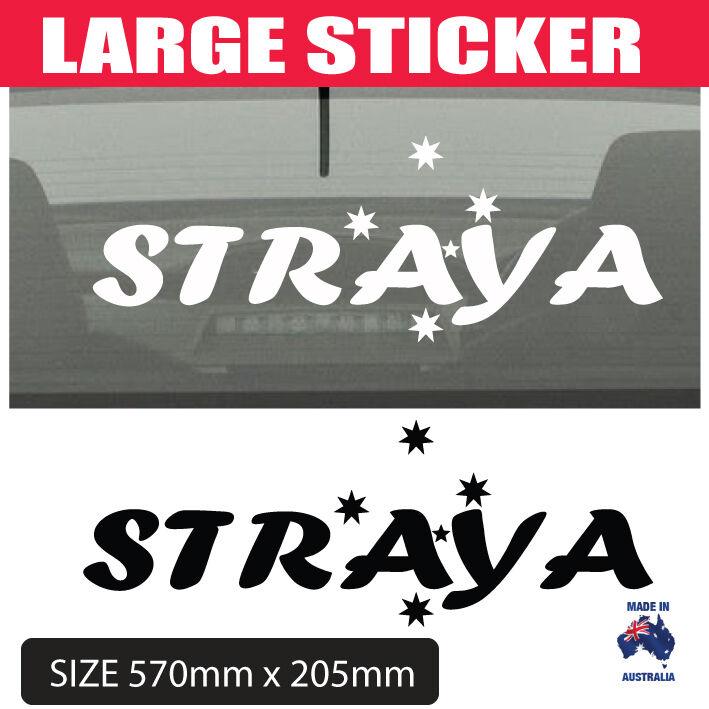 Straya Australian window sticker vinyl decal 570mm x 205mm white or ot ...