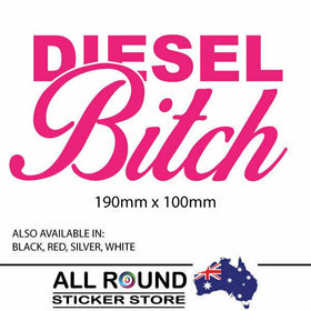 Diesel B*tch 4x4 car sticker girl pink