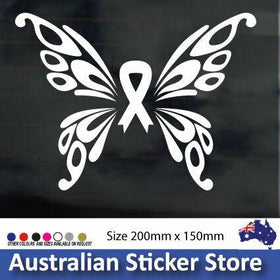 CANCER AWARENESS BUTTERFLY  car sticker decal cancer awareness sticker cancer ri
