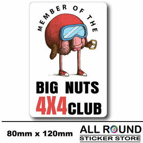 MEMBER OF THE BIG NUTS 4X4 CLUB  jdm drift Cute car sticker decal  FUNNY bumper