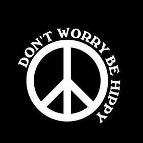 Peace sign hippy sticker decal - Buy 2 get 1 extra for free !