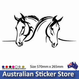 Horses Heads Horses on Board Horse Float Decals for Horse Trailer truck stickers