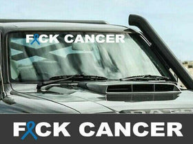 1100mm Fck-Cancer-sticker-decal-WINDSCREEN-STICKER-DECAL-COLON CANCER AWARENES