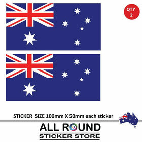 2 X Australian Flag Decal sticker JDM  drift rally road racing car window