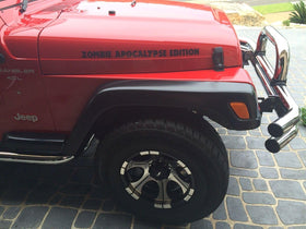 2x Zombie apolcolypse stickers for Jeep  renegade wrangler