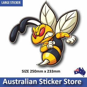 Large Angry Bee , Hornet sticker decal for RV Motorhome,, truck, ute, 4x4 vehicl