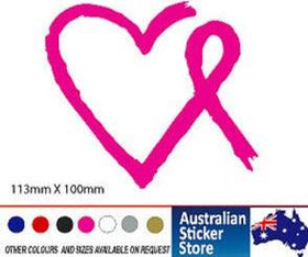 Cancer Awareness Sticker with Heart  Decal for Car , laptop, fridge Popular