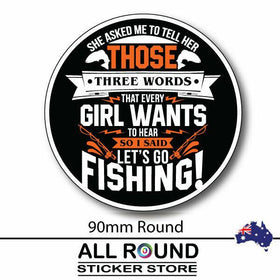 funny fishing car sticker GIRLFRIEND  popular boating camping 4x4 sticker
