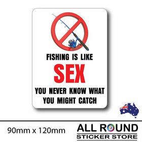 Fishing is like Sex funny fishing car sticker popular boating camping 4x4 sticke