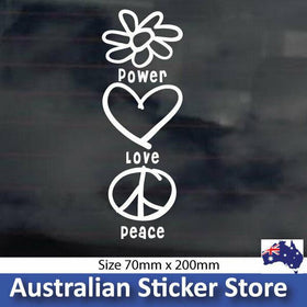 Flower power , love . peace Sticker for car, laptop, fridge ,skateboard