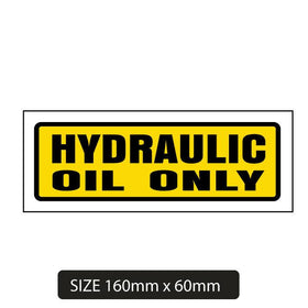 2 x HYDRAULIC OIL ONLY  Warning Sticker Decal Safety Sign popular yellow