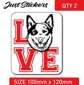 Love Cattle Dogs Car sticker  bumper sticker , skate , sticker , bike, window, l