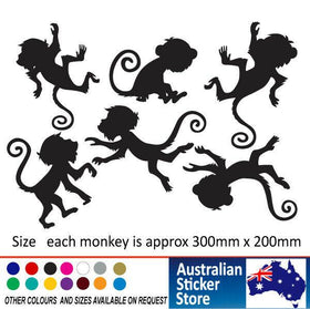 Monkey sticker decals  RV CAMPER HOME, boat , 4x4, car popular cute
