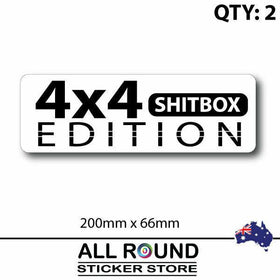 4X4 Shitbox Edition Sticker 200mm ute 4x4 window bumper funny car decal