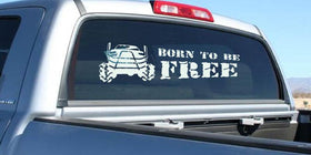 BORN TO BE FREE car windscreen Sticker 570mm for 4WD
