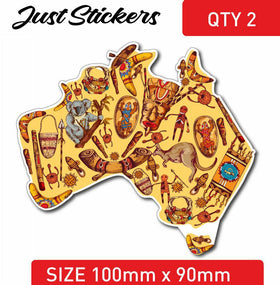 Australian Map   Car sticker  bumper sticker , skate , sticker , bike, window, l