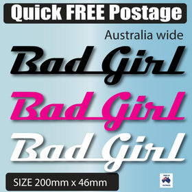Bad Girl car sticker decal, cute girly girl car sticker JDM, HOON