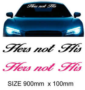 HERS NOT HIS STICKER DECAL Vinyl Film Name Lettering Graphics