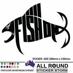 FISH ON  -funny-fishing-car-sticker-popular-boating-camping-4x4-sticker-decal wi