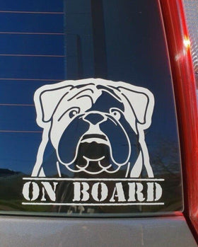 Bulldog on board car sticker decal