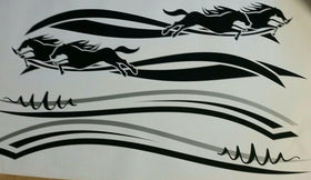 Popular Horse float trailer stickers 900mm wide  design 005 stripes