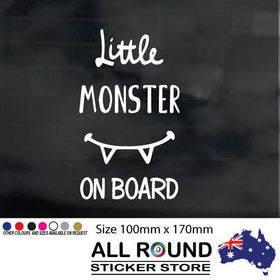 Little monster Baby on board car sticker, cute baby window sticker
