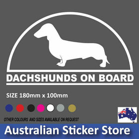Dachshunds on board car sticker