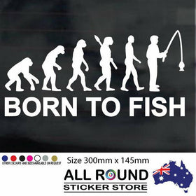 Born to fish   -funny-fishing-car-sticker-popular-boating-camping-4x4-sticker-de
