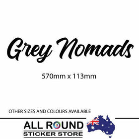Grey Nomads sticker decal RV Motorhome , caravan , car , ute ,   Australian