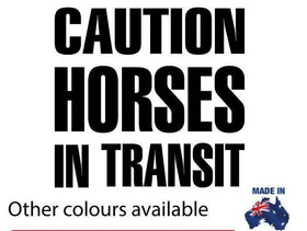 Horses in Transit Sticker Decal Horse Float Warning Sticker