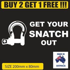 Funny 4x4 Car Sticker SNATCH OUT For Offroad 4wd Turbo Diesel Ute / Wagon Winch