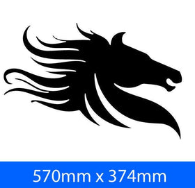 1 x Horse head Vehicle sticker Decal for the Equestrian