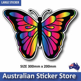 Large Rainbow Butterfly sticker decal for RV Motorhome,, truck, ute, 4x4 vehicl