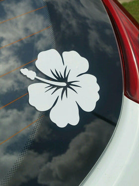 Frangipani hibiscus flower surf car sticker decal