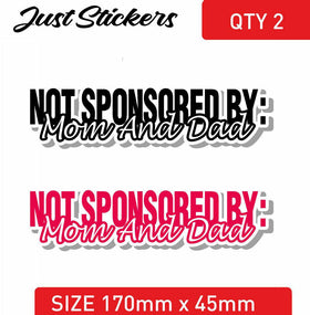 NOT SPONSORED BY  sticker , car sticker jdm drift bumper sticker , skate , decal