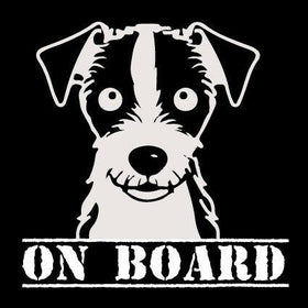 Jack Russell Terrier  on board car sticker decal