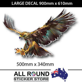 LARGE 900mm Colourful Flying Eagle sticker decal RV Motorhome, 4X4, vehicle,