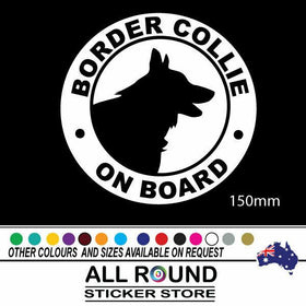 Border Collie ON BOARD car sticker decal window car sticker popular 150mm