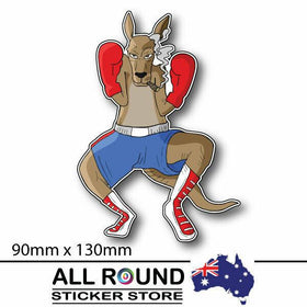 Funny boxing Kangaroo  Bumper sticker for car , laptop, fridge, window, toolbox,