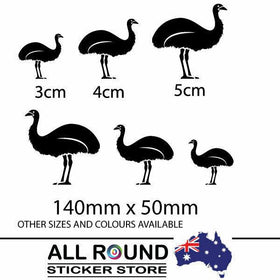 Emu  sticker set  decal for RV Motorhome, Campervan, trailer or Boat, 4x4 , 4wd