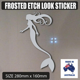 MERMAID FROSTED ETCH GLASS SAFETY DOOR WINDOW STICKERS