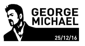 George Michael  Car sticker Decal Remembrance in black or white 001
