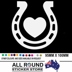 Horse shoe with heart i love horse sticker popular  car  Sticker Decal