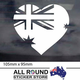 Australian Flag heart sticker decal computer cut vinyl