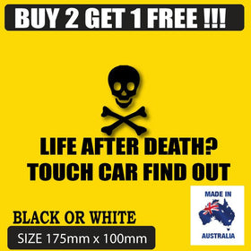Life after Death Skull Bumper sticker car JDM Ute